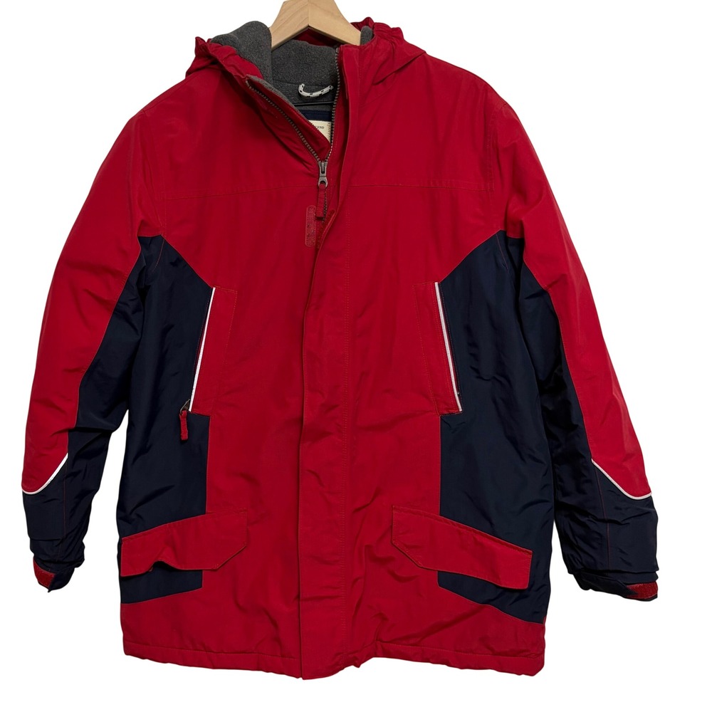 Lands End The Squall Parka Kids XL 18-20 Husky Red Navy Excellent Winter Coat